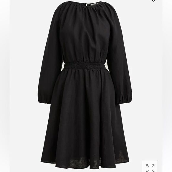 J.Crew Palermo smocked-waist dress in linen - Picture 6 of 8